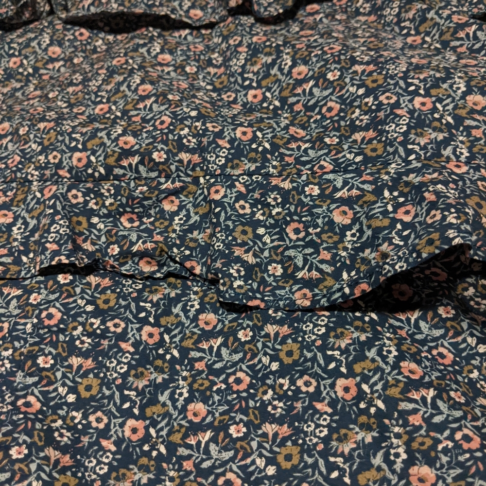 Floral Dress Tiered Midi Cotton Ruffle - Picture 3 of 5
